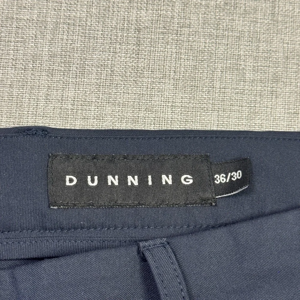 Dunning Golf Pants Mens 36x30 Blue Dress Pants Straight‎ Leg Microfiber Stretch